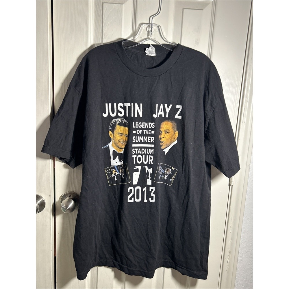 Legends of Summer 2013 Stadium Tour Justin‎ Timberlake Jay Z  T-Shirt Mens XL